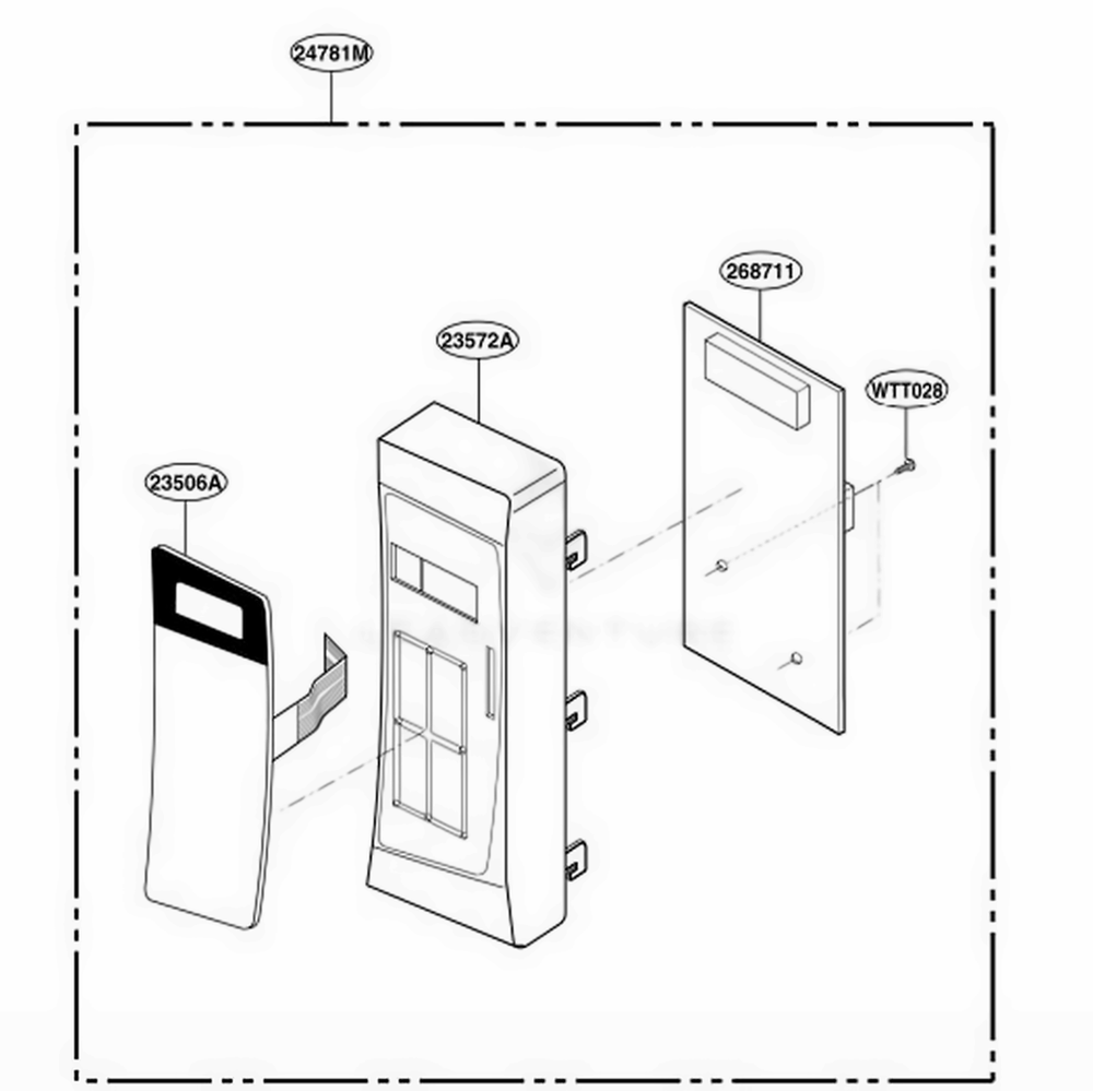 Controller Parts Diagram and Parts List for MA748W01 CW2EGSE LG Range