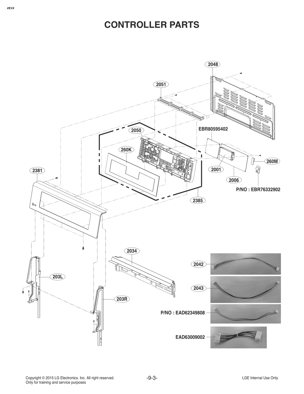 Controller Parts Diagram and Parts List for FE1784LS ASTLLGA LG Range