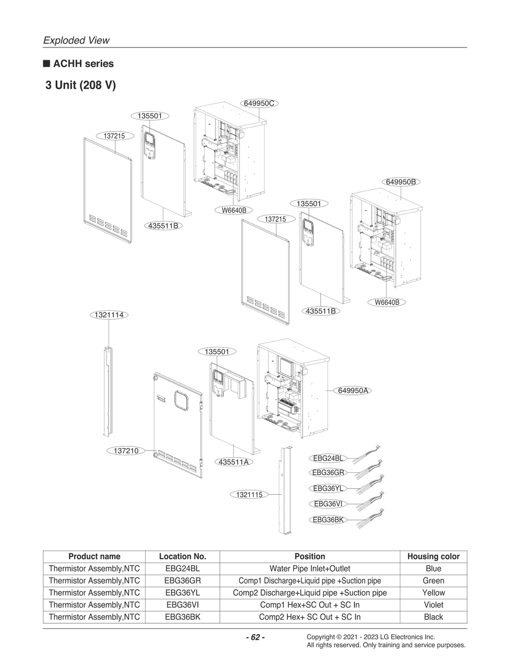 Diagram 6 Diagram and Parts List for ACHH050VBAB ABEAAAU LG Air Conditioner