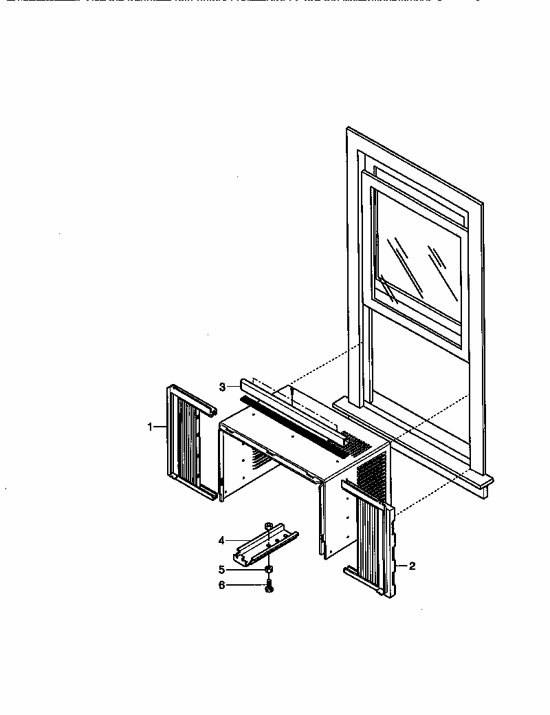 Installation Kit Assembly Diagram and Parts List for 58078053890  Kenmore Air Conditioner