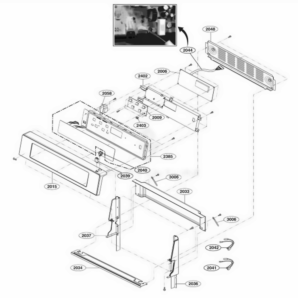 Controller Parts Diagram and Parts List for LSB5682SB FB1LLCA LG Wall Oven