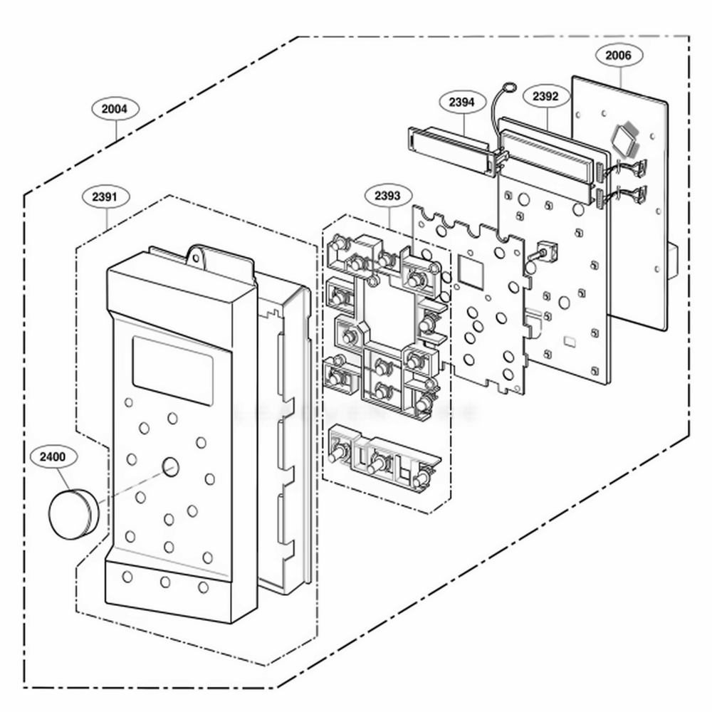Controller Parts Diagram and Parts List for SCA1000HWW AWHEGEU LG Range