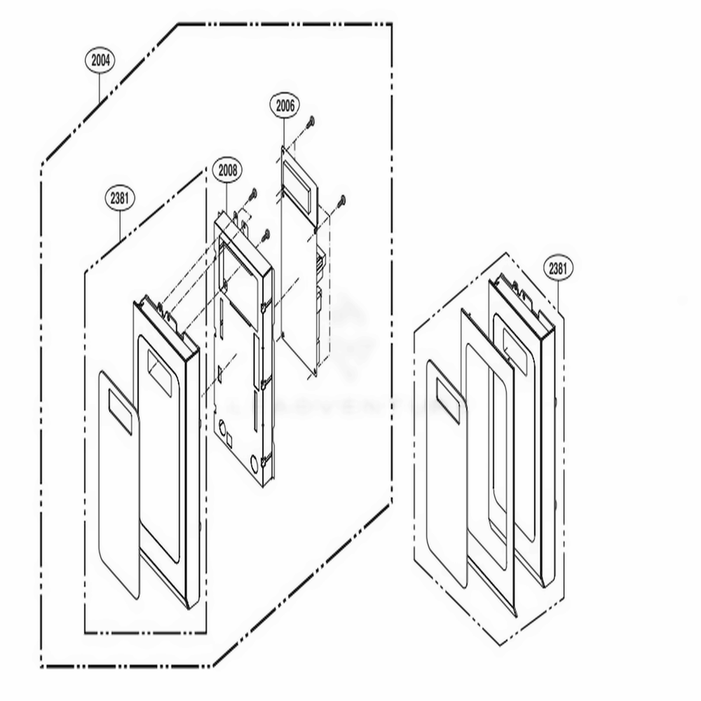 Control Panel Parts Diagram and Parts List for LMV1831SS CFSELGA LG Range