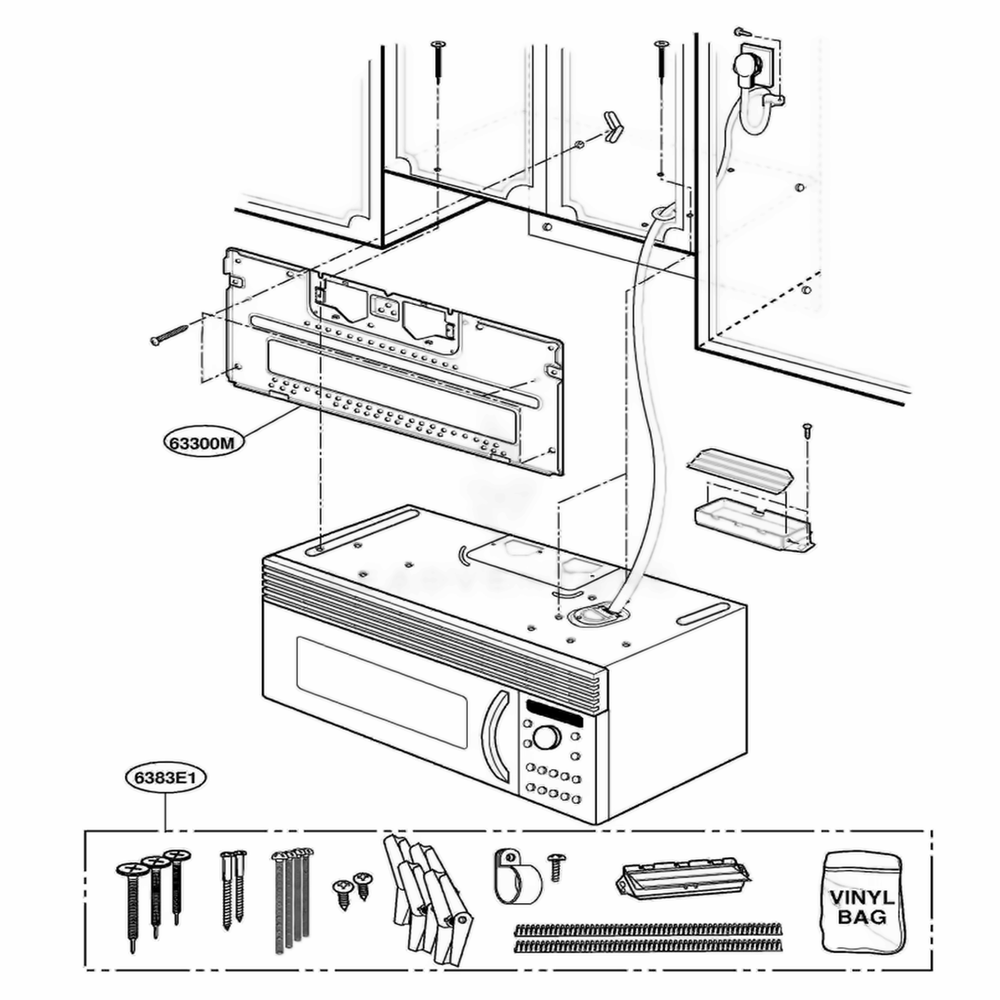 Installation Parts Diagram and Parts List for SCA2001BSS ASTEGEU LG Range