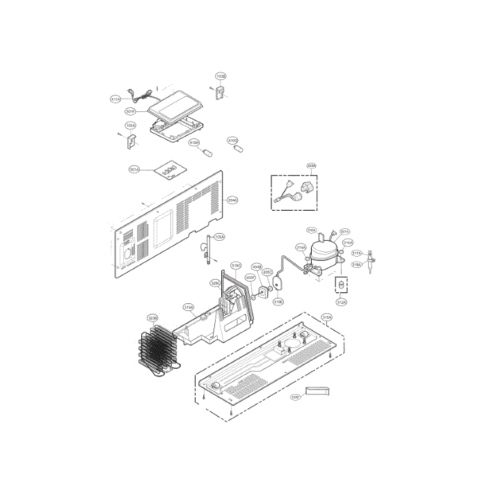 Maschine Diagram and Parts List for LSXS26466S 00 LG Refrigerator