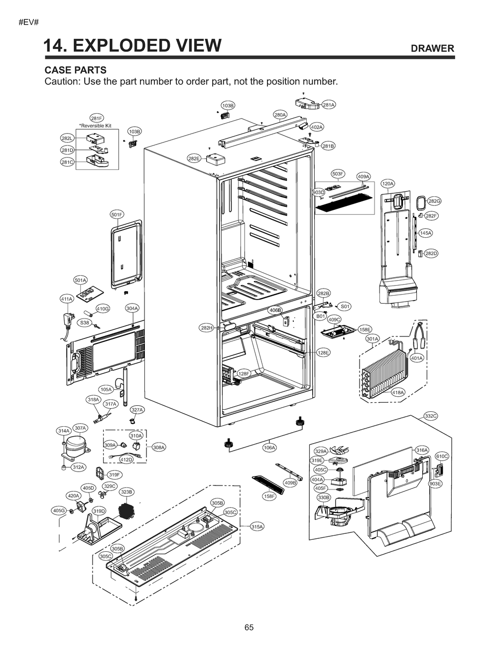 Diagram 1 Diagram and Parts List for GM-B228RQFM ABICSE2 LG Refrigerator