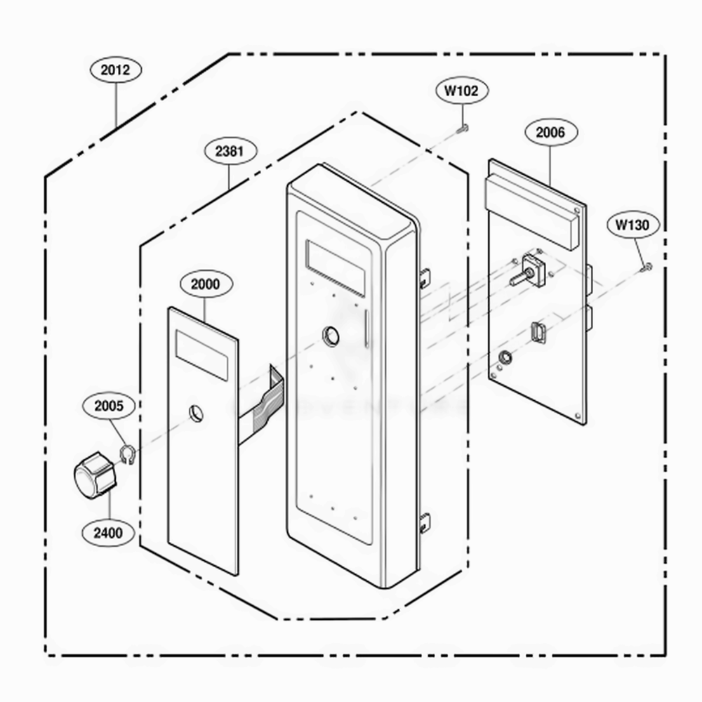 Control Panel Parts 1 Diagram and Parts List for DFS11G ASTQMTR LG Range