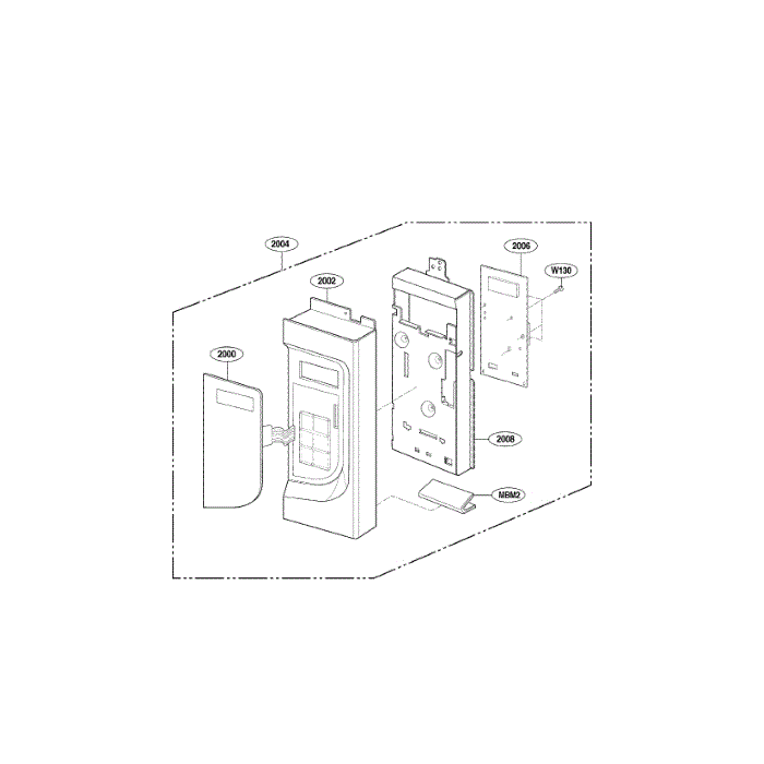Controller Diagram and Parts List for LMV2073WW 00 LG Microwave Oven Combo