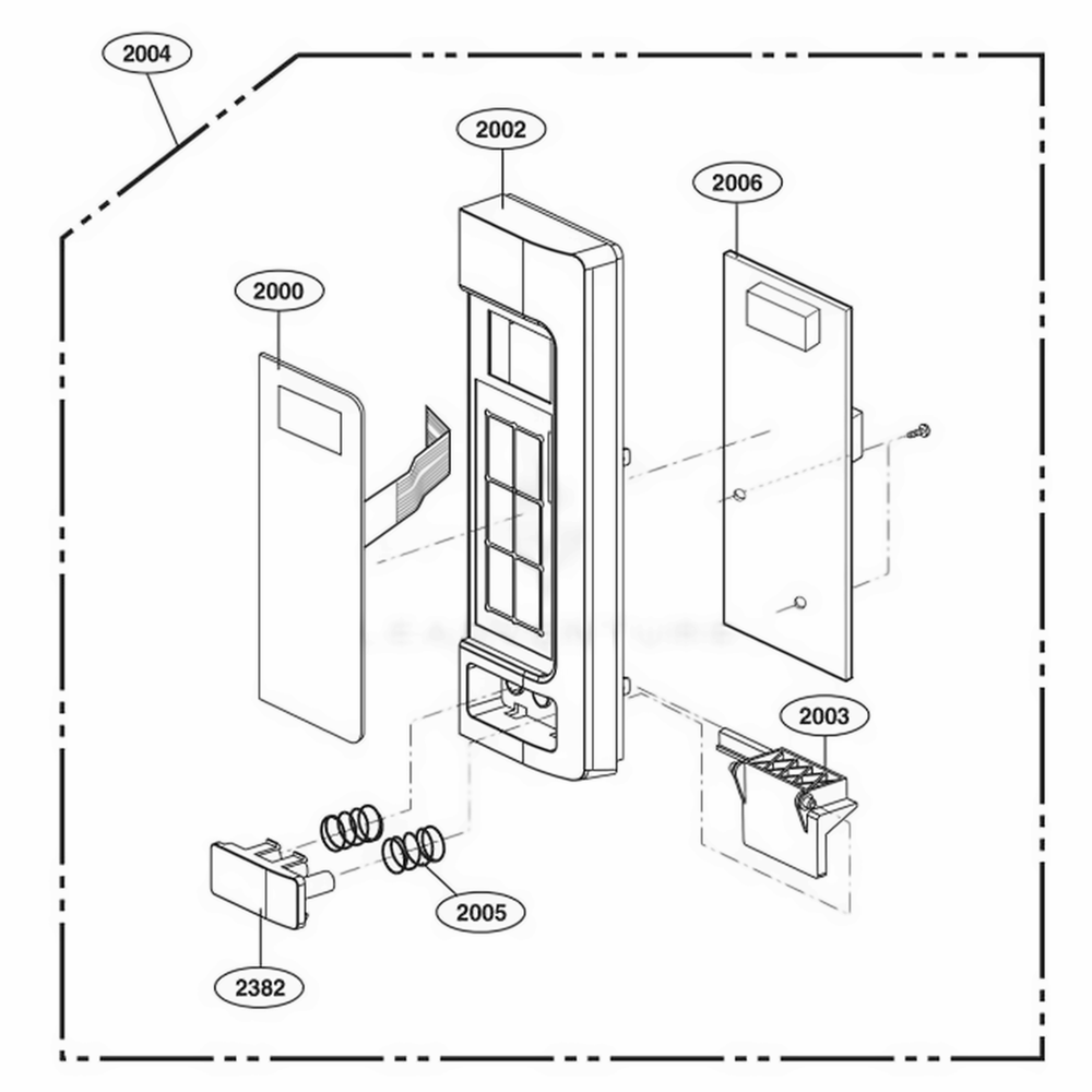 Controller Parts Diagram and Parts List for LCS2045WBK CSLELGA LG Range