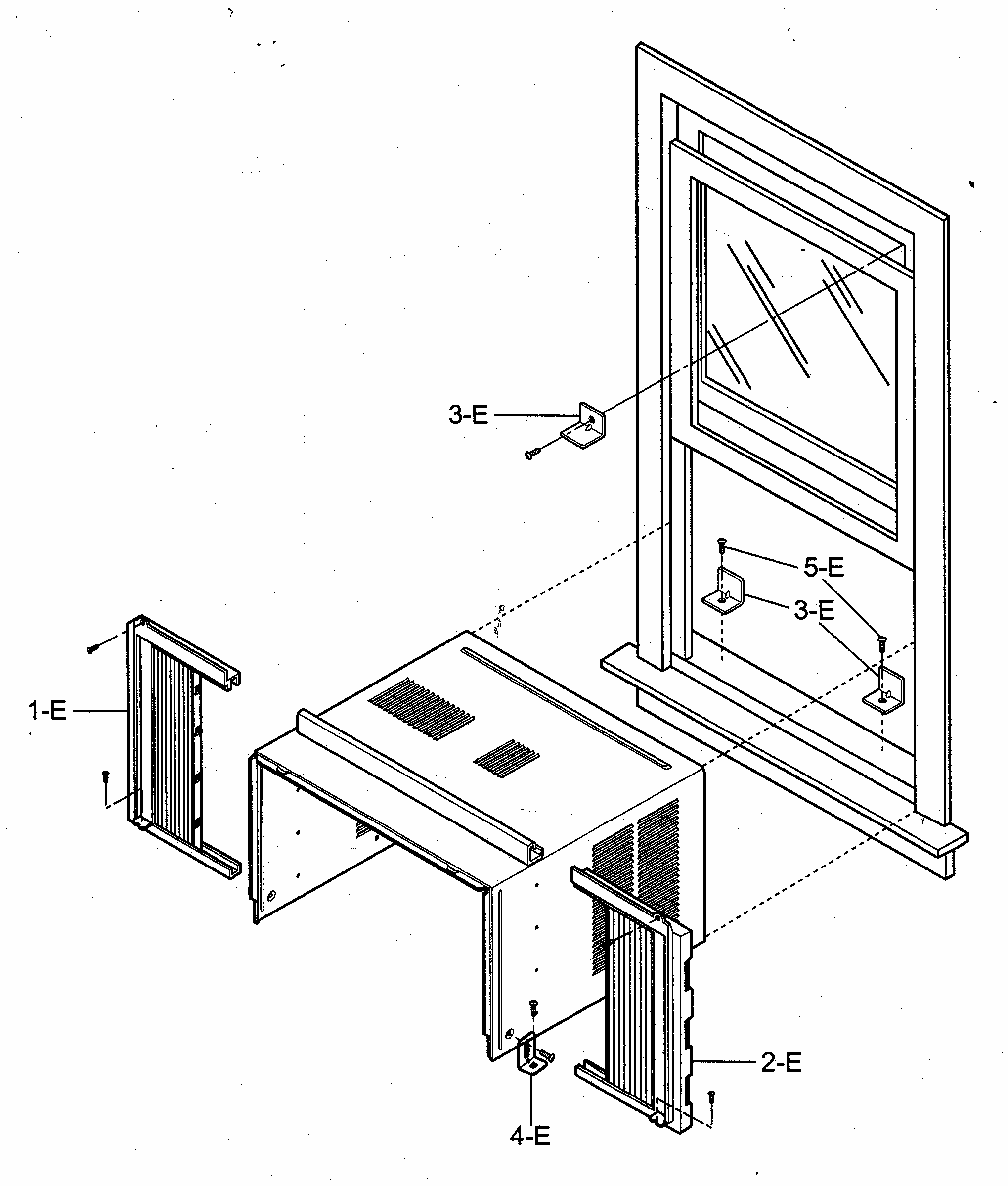 Installation Kit Assy Diagram and Parts List for 58074100400  Kenmore Air Conditioner
