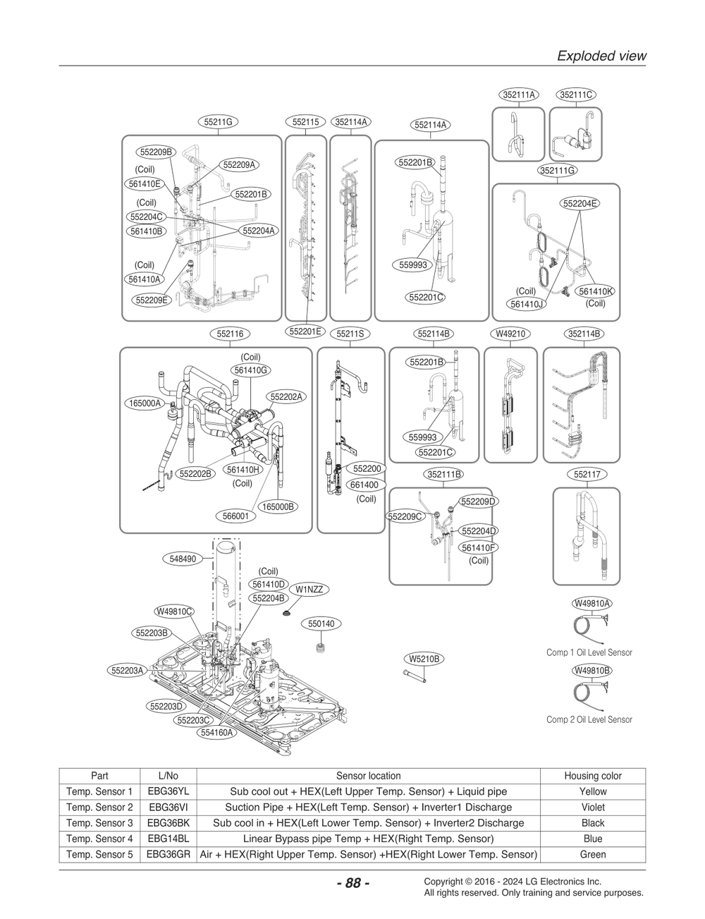 Diagram 3 Diagram and Parts List for ARUM240LTE6 EWGBLEU LG Air Conditioner