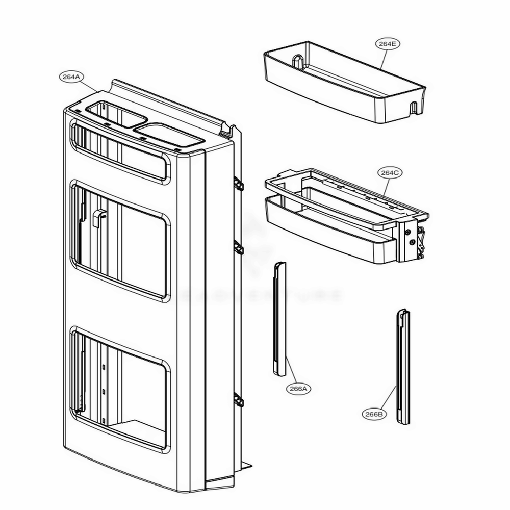 R-Room Home Part Diagram and Parts List for LNXC23766D ASBCNA0 LG Refrigerator