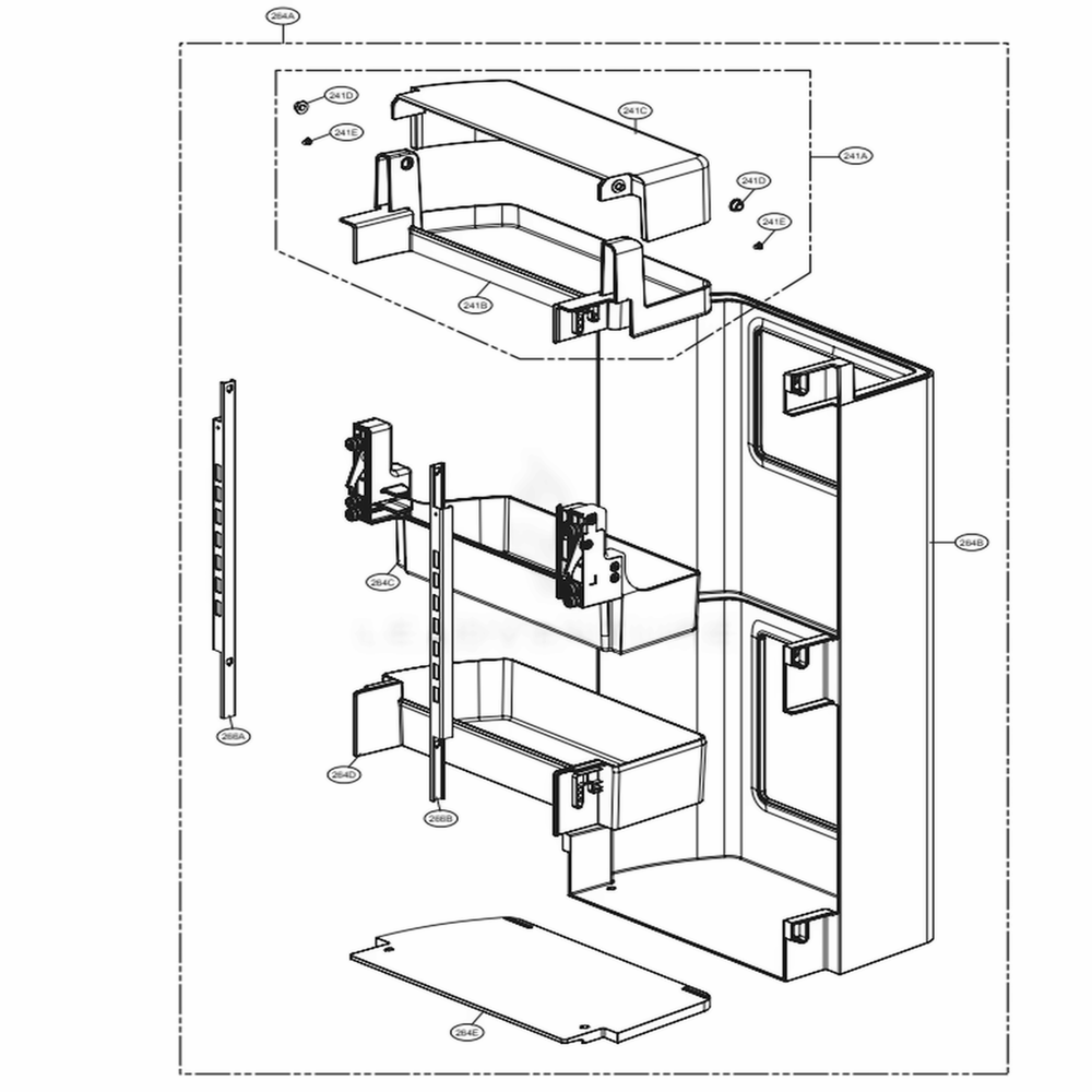 R-Room Home Part Diagram and Parts List for LPXS30886D ASBCNA0 LG Refrigerator