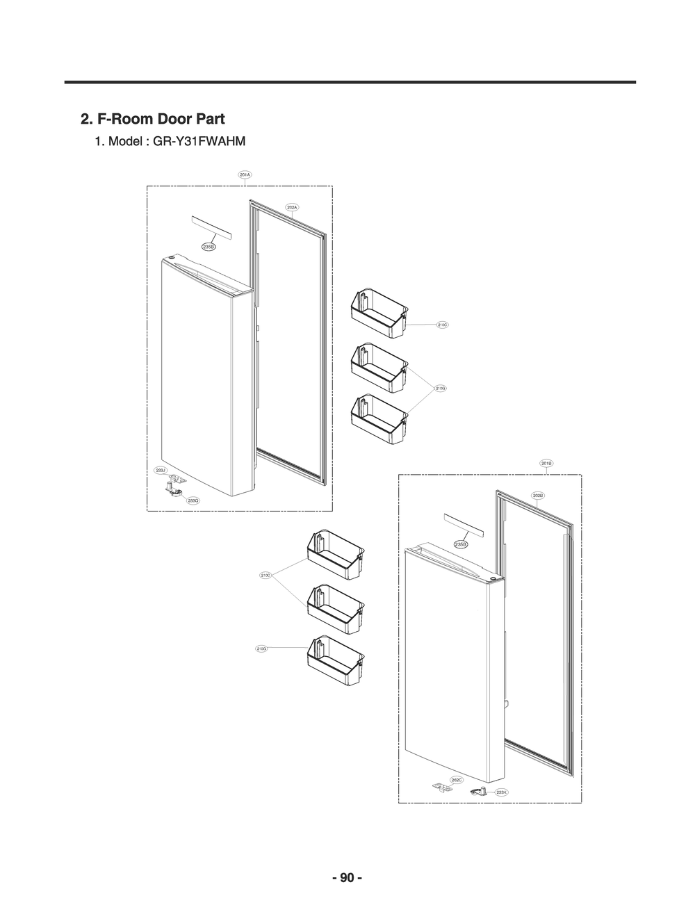 Diagram 4 Diagram and Parts List for GR-Y31FWAHM ASBCNA0 LG Refrigerator