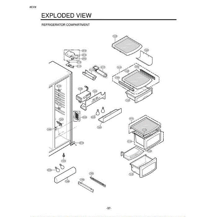 Section 1 Diagram and Parts List for LSC27926TT ATICLGA LG Refrigerator