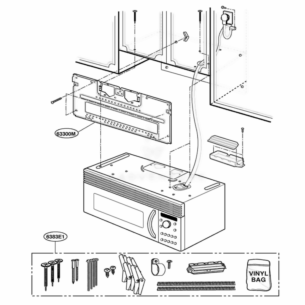 Installation Parts Diagram and Parts List for SCA2000BBB ABKEGEU LG Range