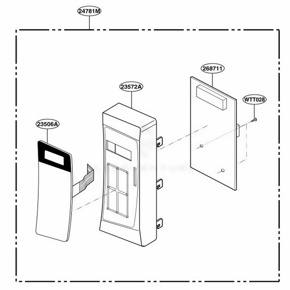 Controller Parts Diagram and Parts List for MA745W CWHEGSE LG Range