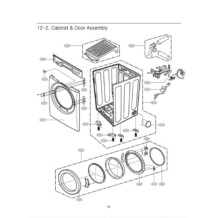 Section 2 Diagram and Parts List for DLG5988SM ATTEEUS LG Dryer