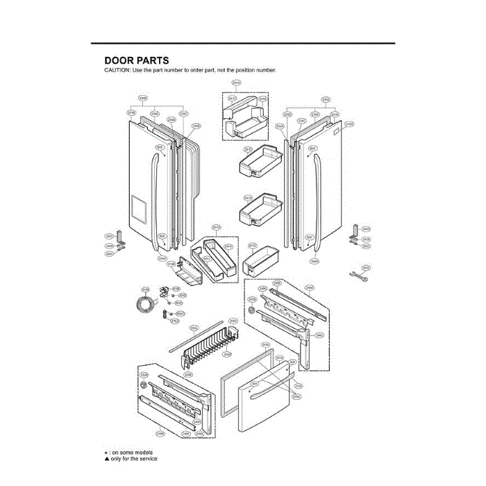 Section 1 Diagram and Parts List for LFX25971SB AWB3LGA LG Refrigerator