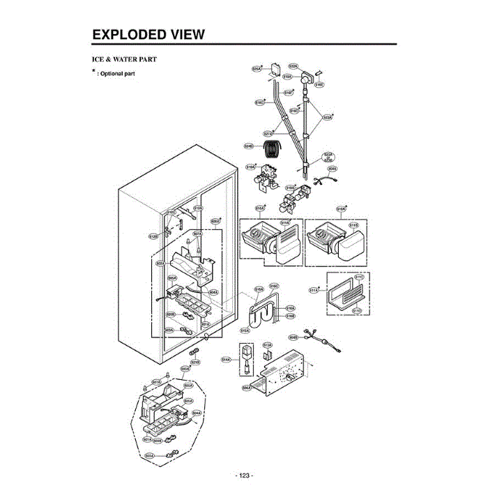Section 4 Diagram and Parts List for LRSC21951ST ASTCLGA LG Refrigerator