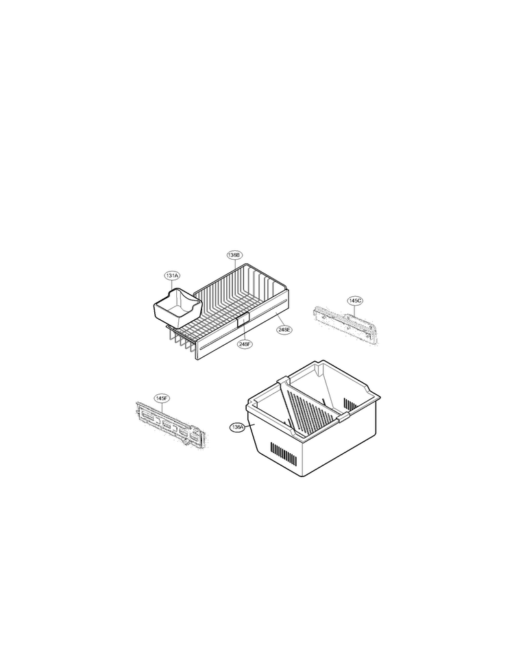 Freezer Parts Diagram and Parts List for LFC23760SB 04 LG Refrigerator