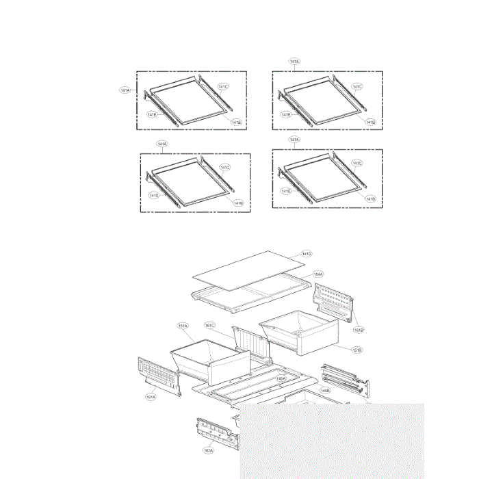 Refrigerator Diagram and Parts List for LFC28768ST 00 LG Refrigerator