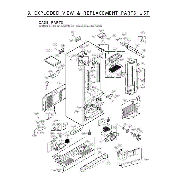 Section 5 Diagram and Parts List for LMX25981SW ASW4LGA LG Refrigerator