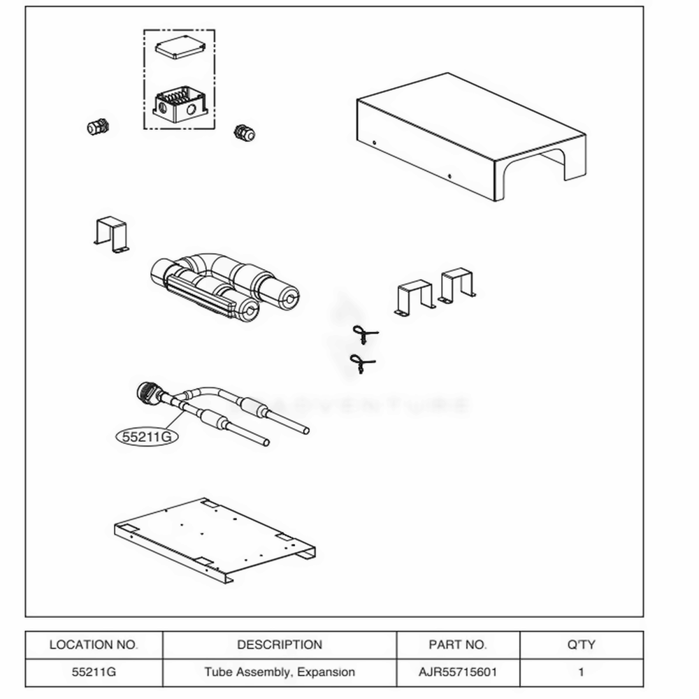 Main Diagram and Parts List for PRLK048A0 ENCXLEU LG Air Conditioner
