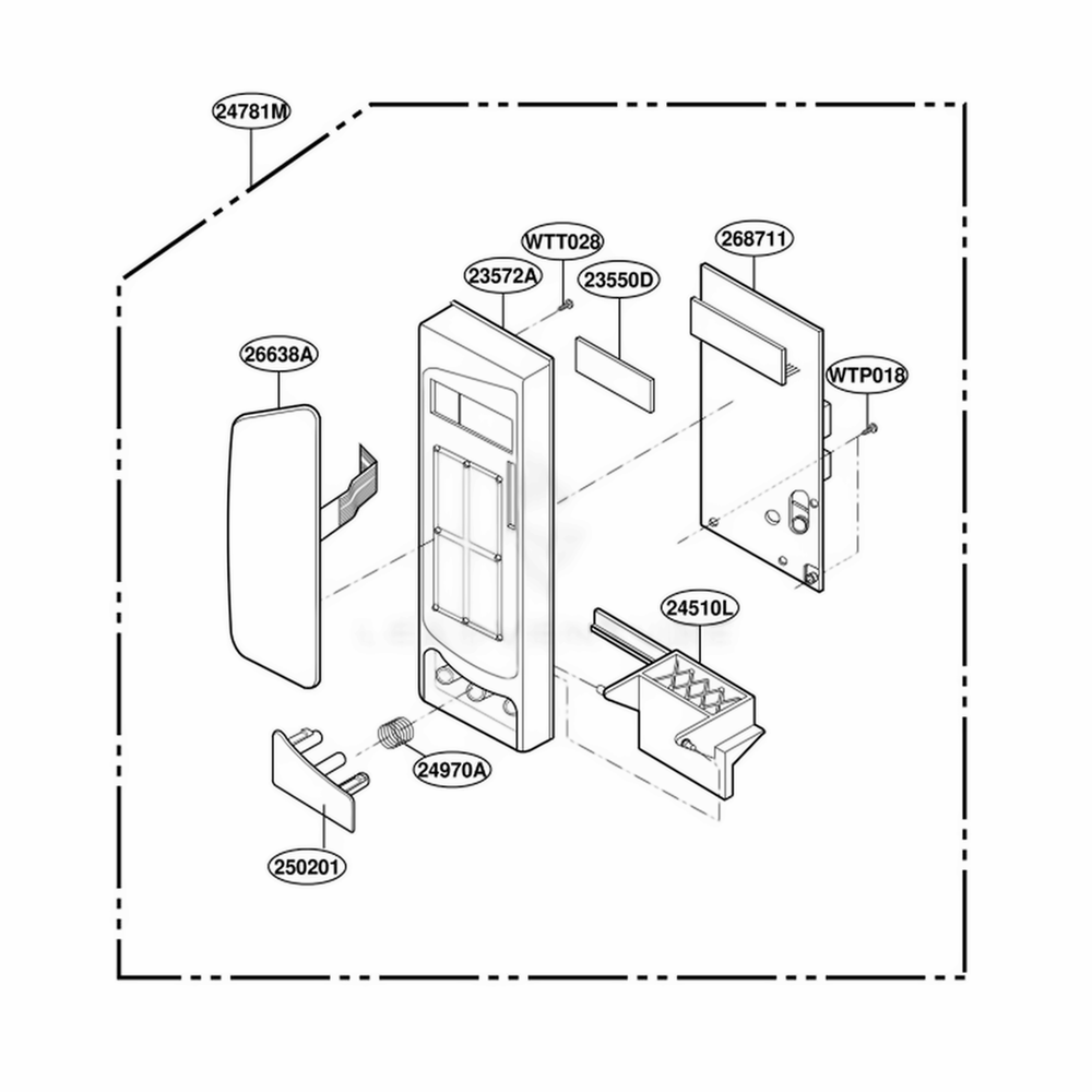 Controller Parts Diagram and Parts List for MS113YG KMWEGSC LG Range
