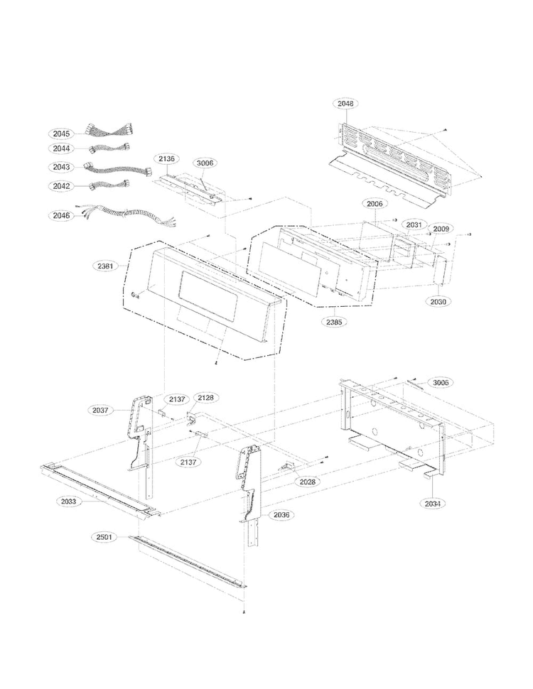 Controller Parts Diagram and Parts List for LDG3036ST  LG Range