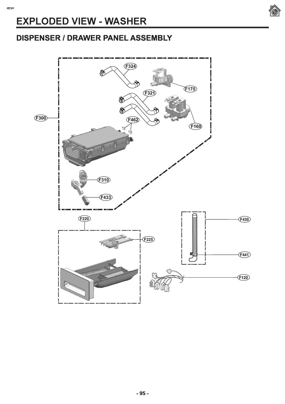 Diagram 8 Diagram and Parts List for WKHC152HWA ABWEEUS LG Washer Dryer Combo