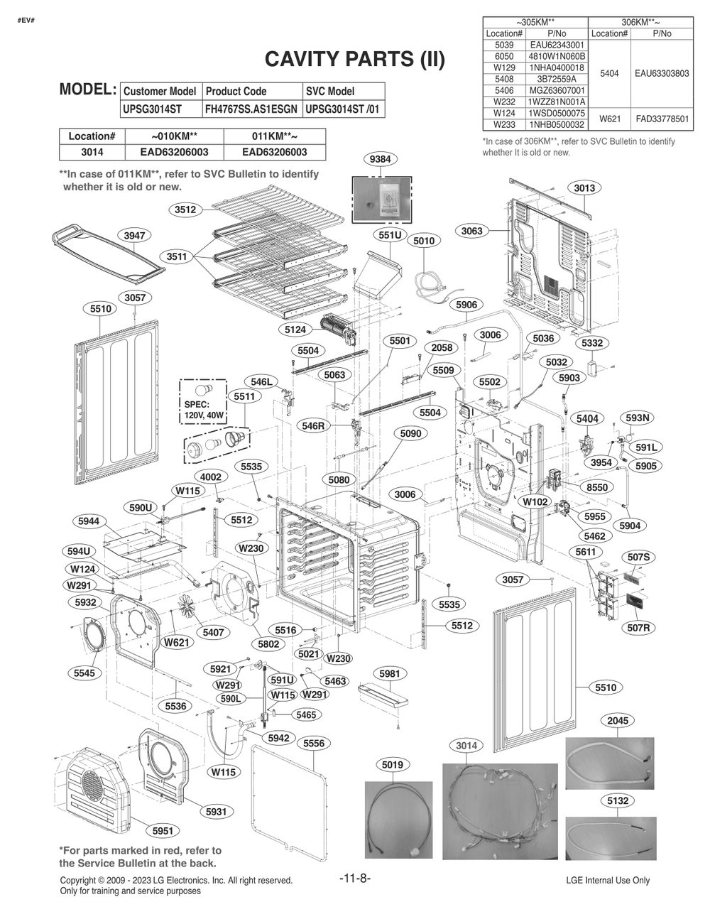 Diagram 6 Diagram and Parts List for FH4767SS AS1ESGN LG Range