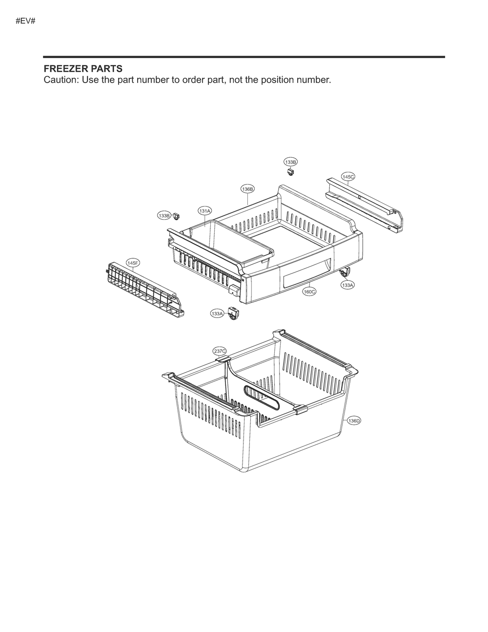 Freezer Parts Diagram and Parts List for LCFS22EXS ASTCNA1 LG Refrigerator