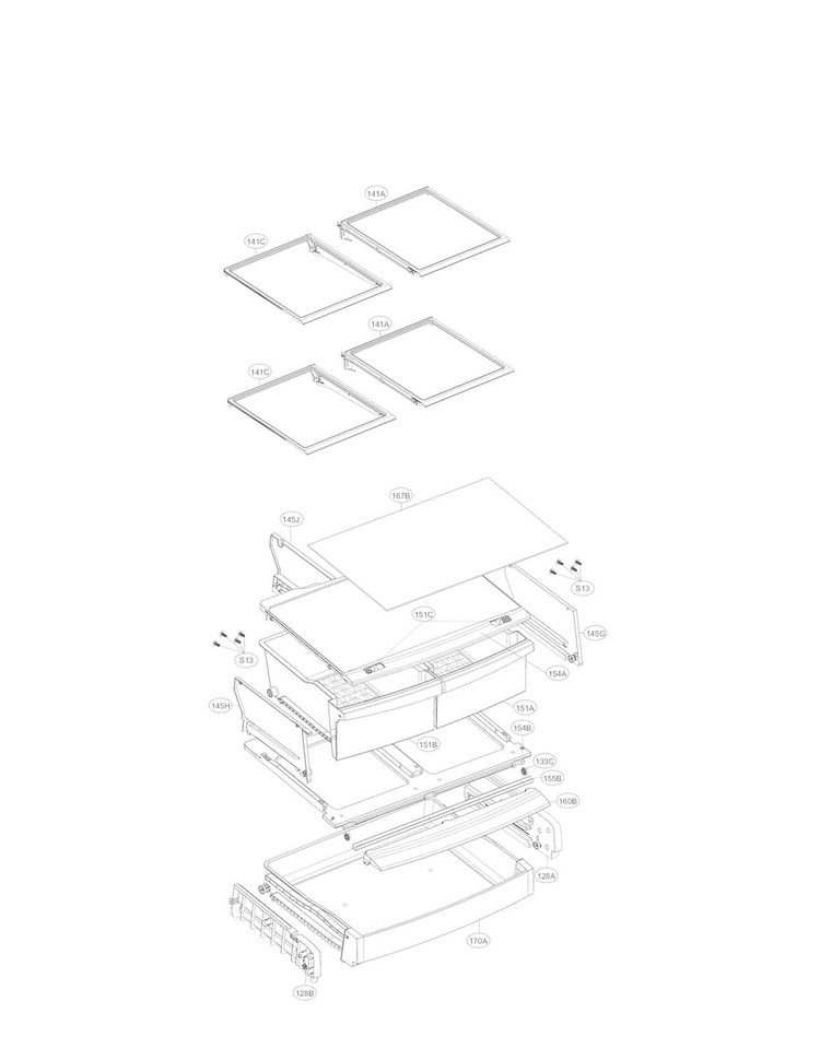 Refrigerator Parts Diagram and Parts List for LFC22770ST 00 LG Refrigerator