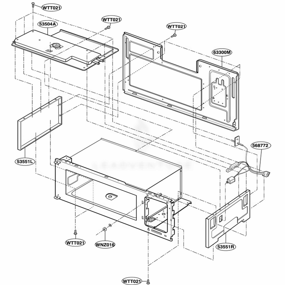 Interior Parts 2 Diagram and Parts List for YKHMC107EWH0 WHEKAC LG Range