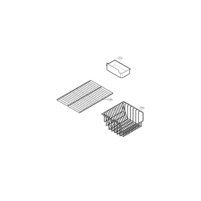 Freezer Diagram and Parts List for LBC22520SB 00 LG Refrigerator