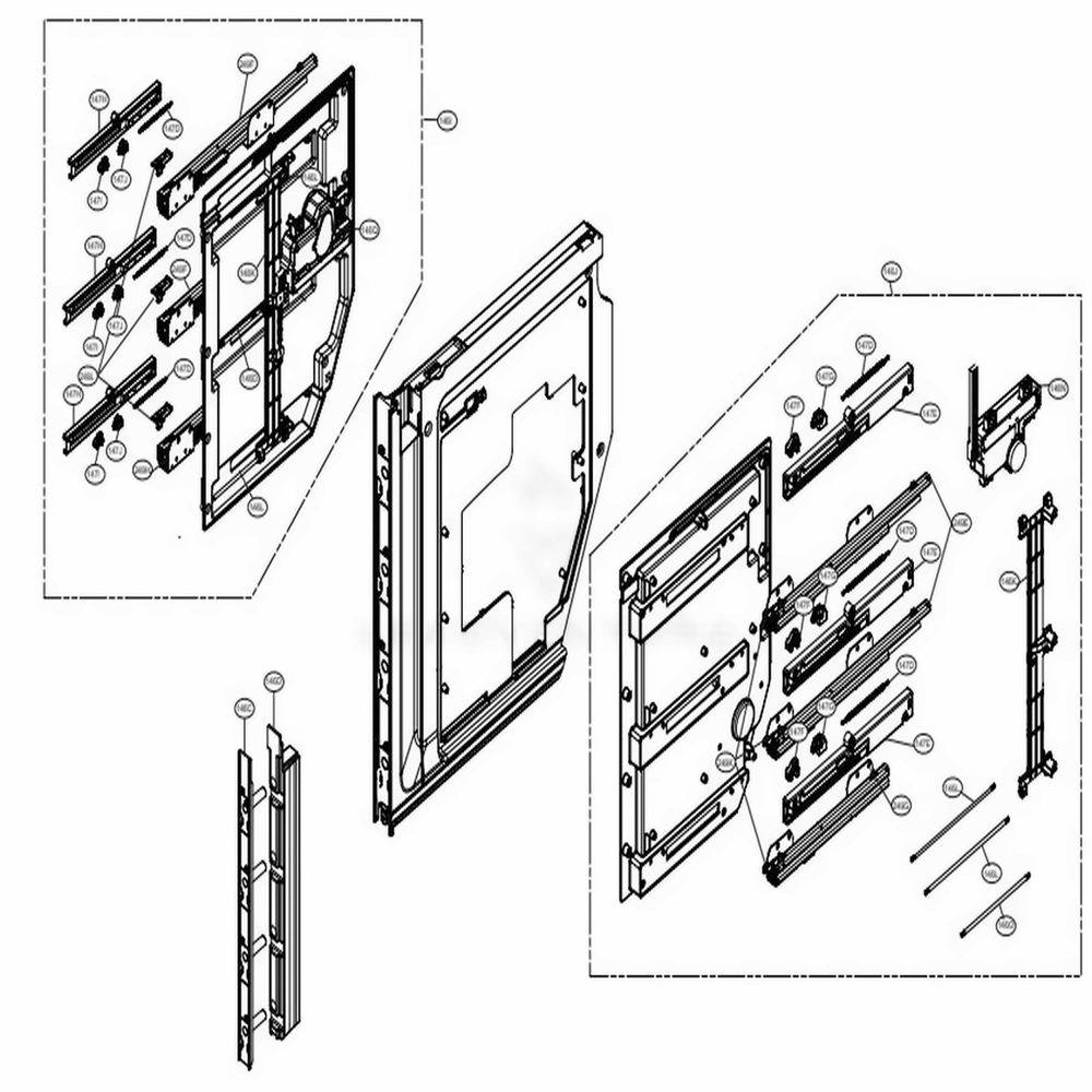 Vertical Barrier Part Diagram and Parts List for URNTS3106N AGRCNA1 LG Refrigerator