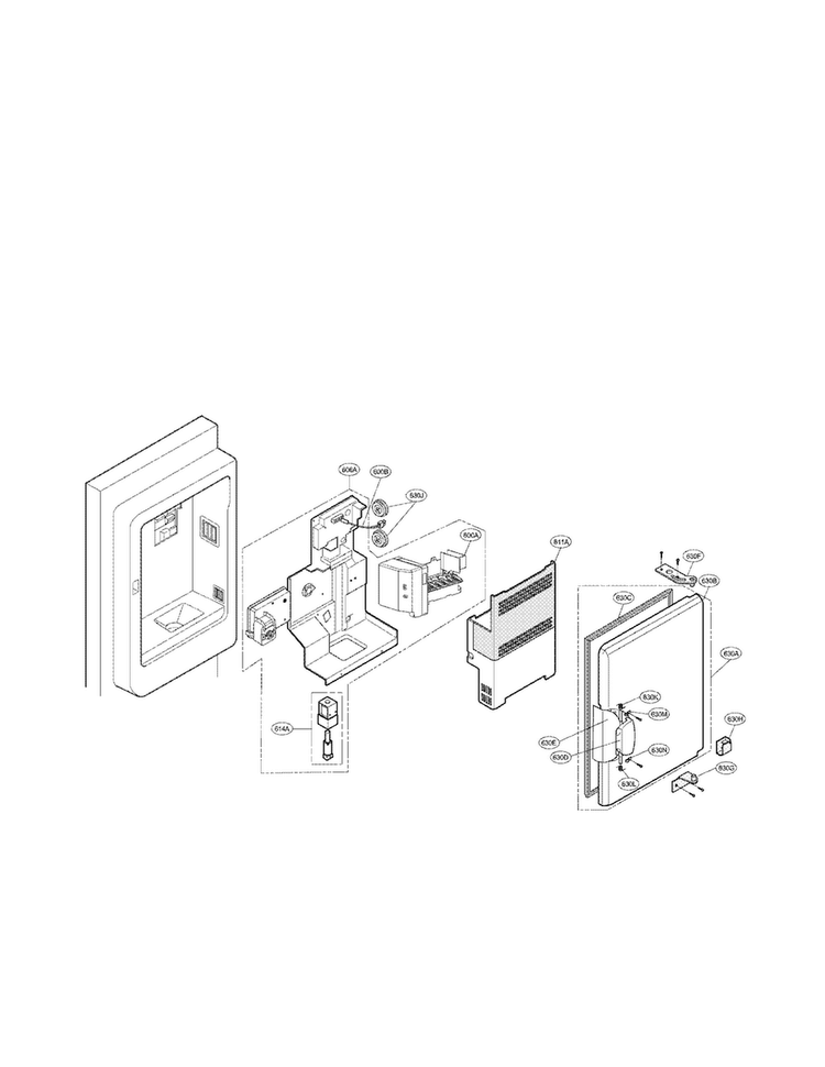 Ice Bank Parts Diagram and Parts List for LFX25980ST 01 LG Refrigerator