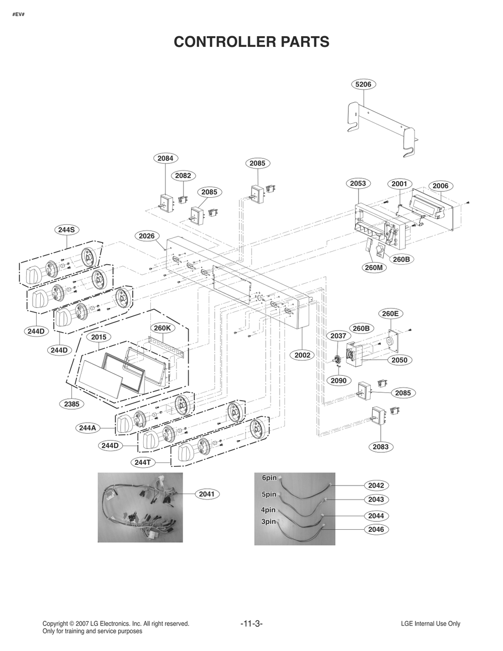 Controller Parts Diagram and Parts List for FS1787US AS6LSTD LG Range