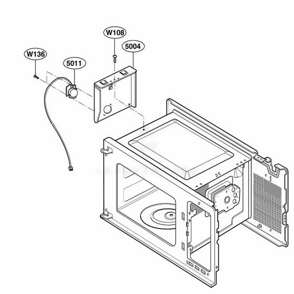 Sensor Parts Diagram and Parts List for 62463 ASBESEA LG Wall Oven
