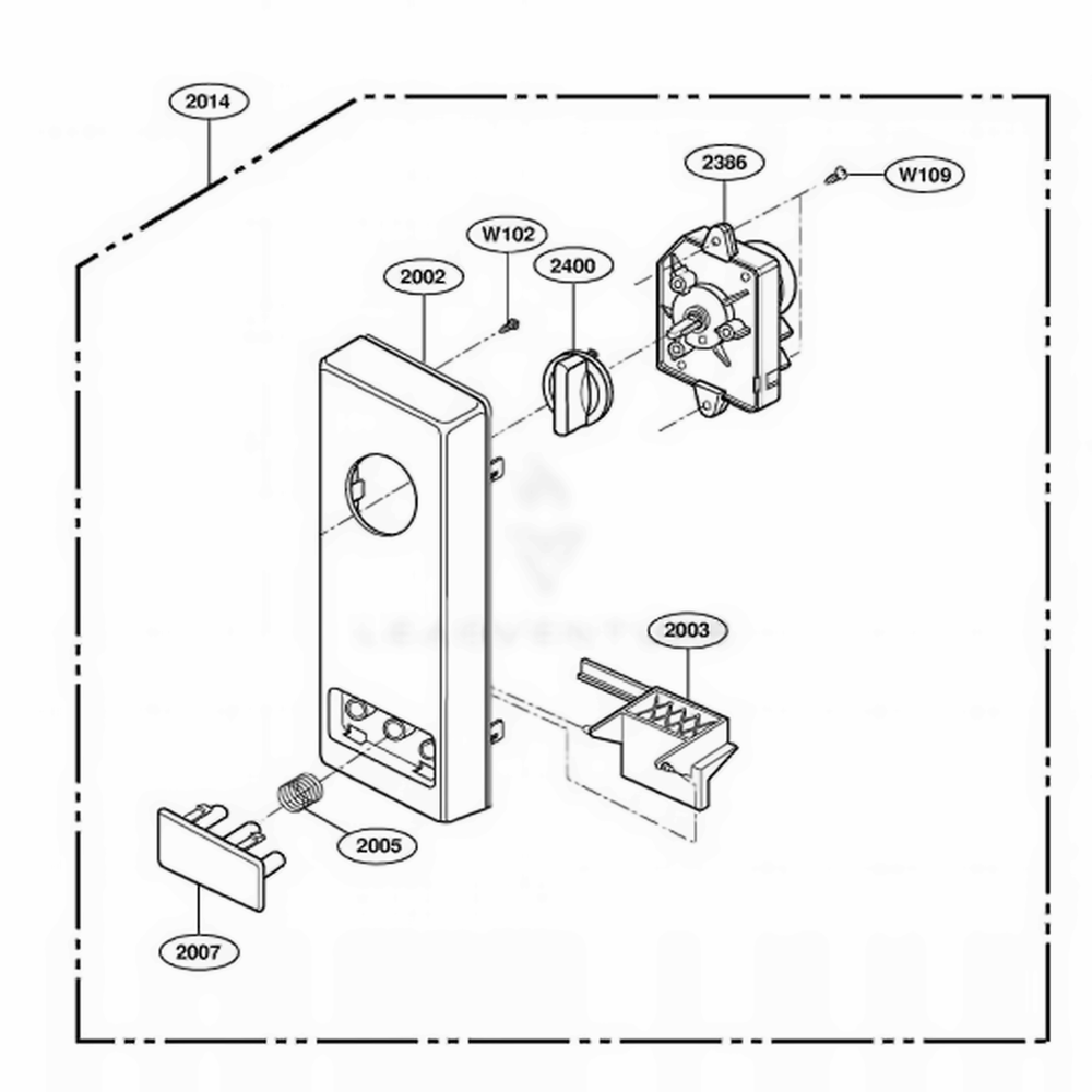 Controlller Parts Diagram and Parts List for LD510D AG1QAMA LG Wall Oven