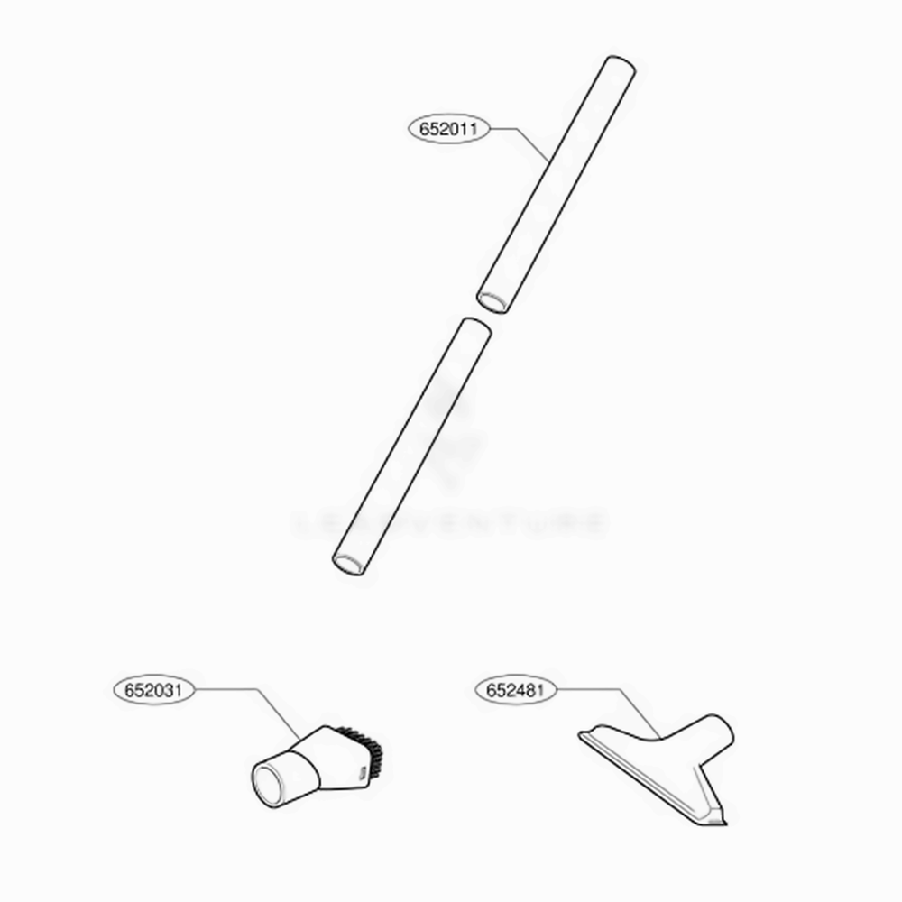 Accessory Assembly Diagram and Parts List for HFC1410EGG DGPHDB LG Canister Vacuum
