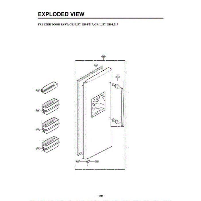 Section 5 Diagram and Parts List for LRSC21935TT ATICLGB LG Refrigerator