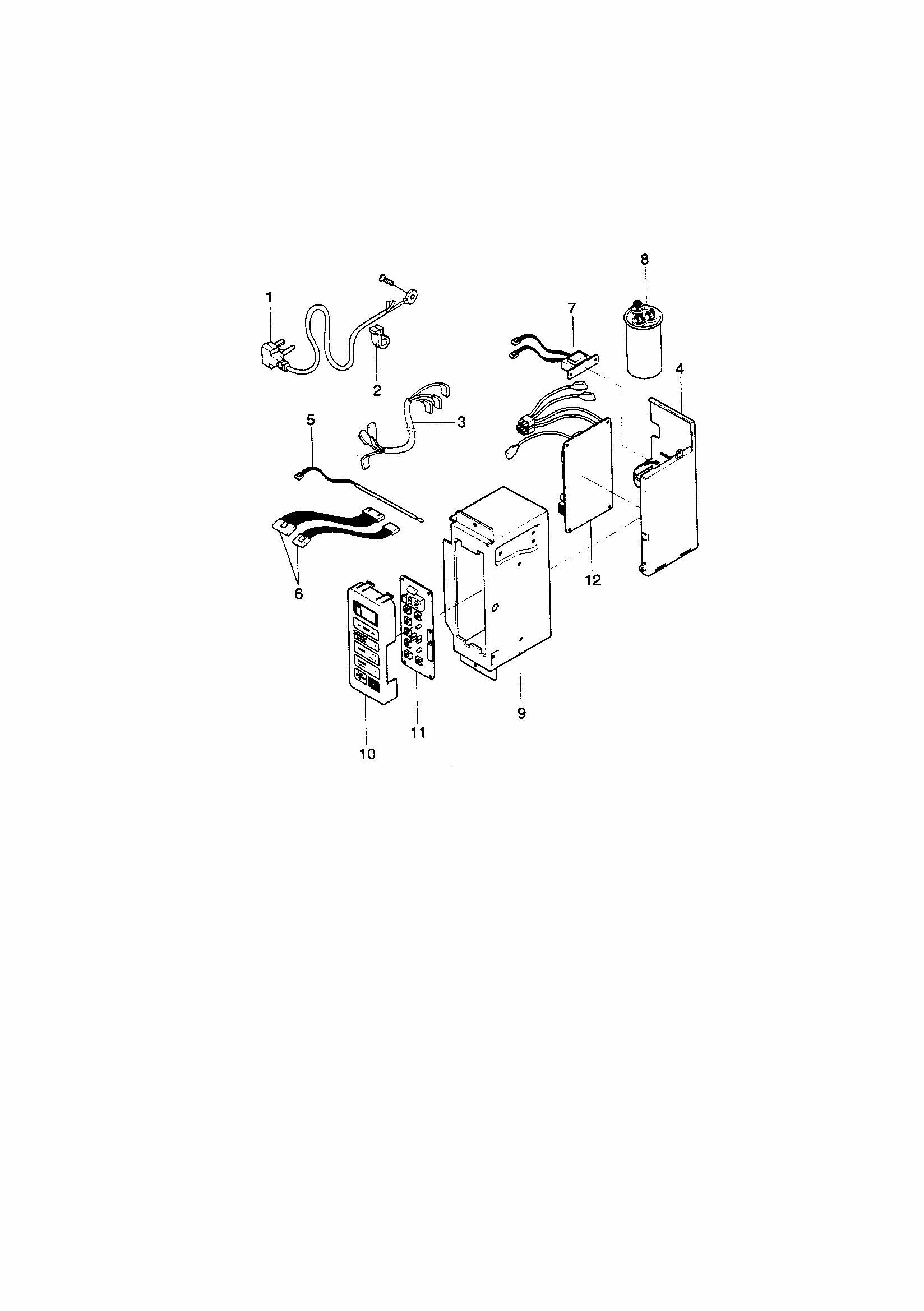 Control Box Diagram and Parts List for 58079056890  Kenmore Air Conditioner