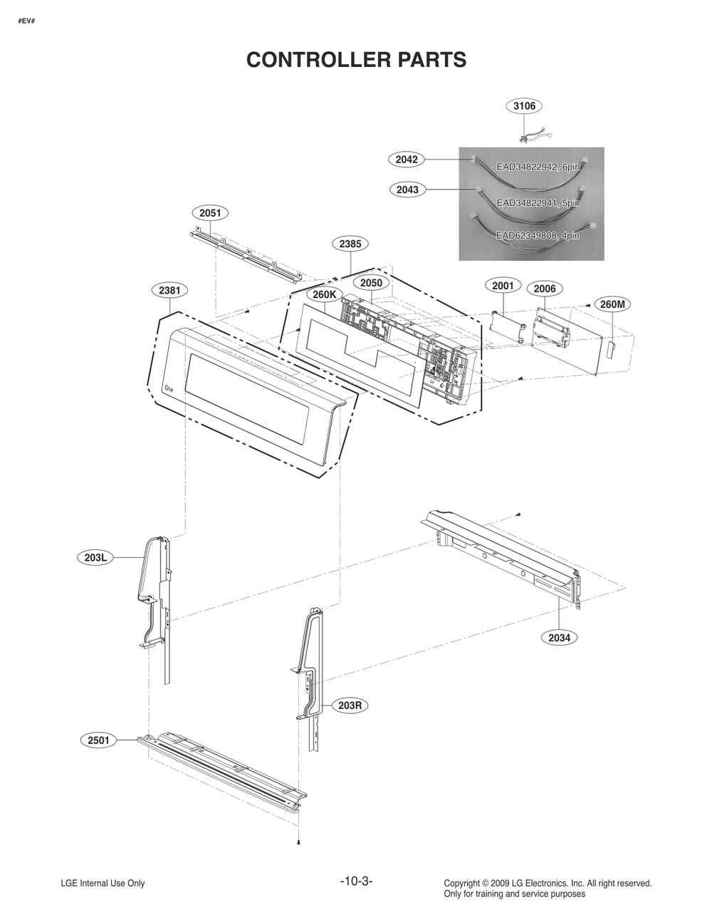 Controller Parts Diagram and Parts List for FG4763LS ASTELGA LG Range