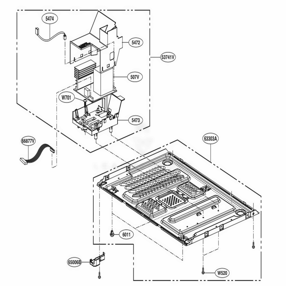 Base Plate Parts Diagram and Parts List for MH1596CIR CSSELEC LG Range