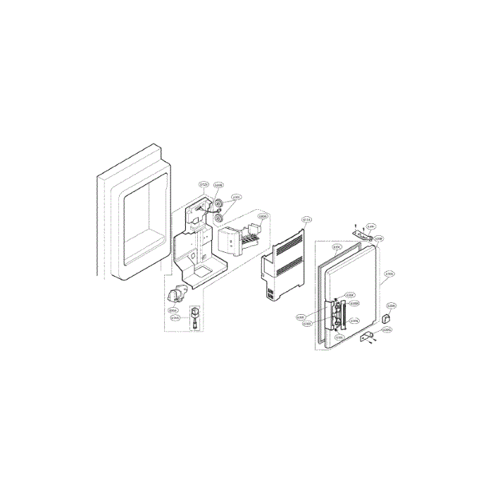 Ice Bank Diagram and Parts List for LFX25961ST 00 LG Refrigerator