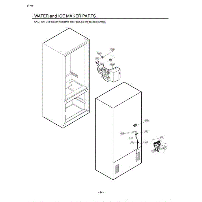 Section 5 Diagram and Parts List for LFC23760SW ASWCLGA LG Refrigerator