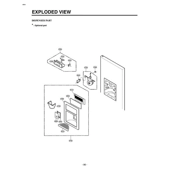 Section 3 Diagram and Parts List for LSC21943ST ASTCLGA LG Refrigerator