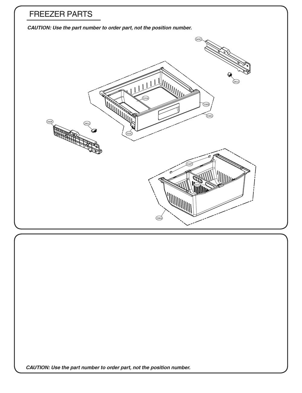 Freezer Parts Diagram and Parts List for GR-B318LQTM ANSCSE2 LG Refrigerator